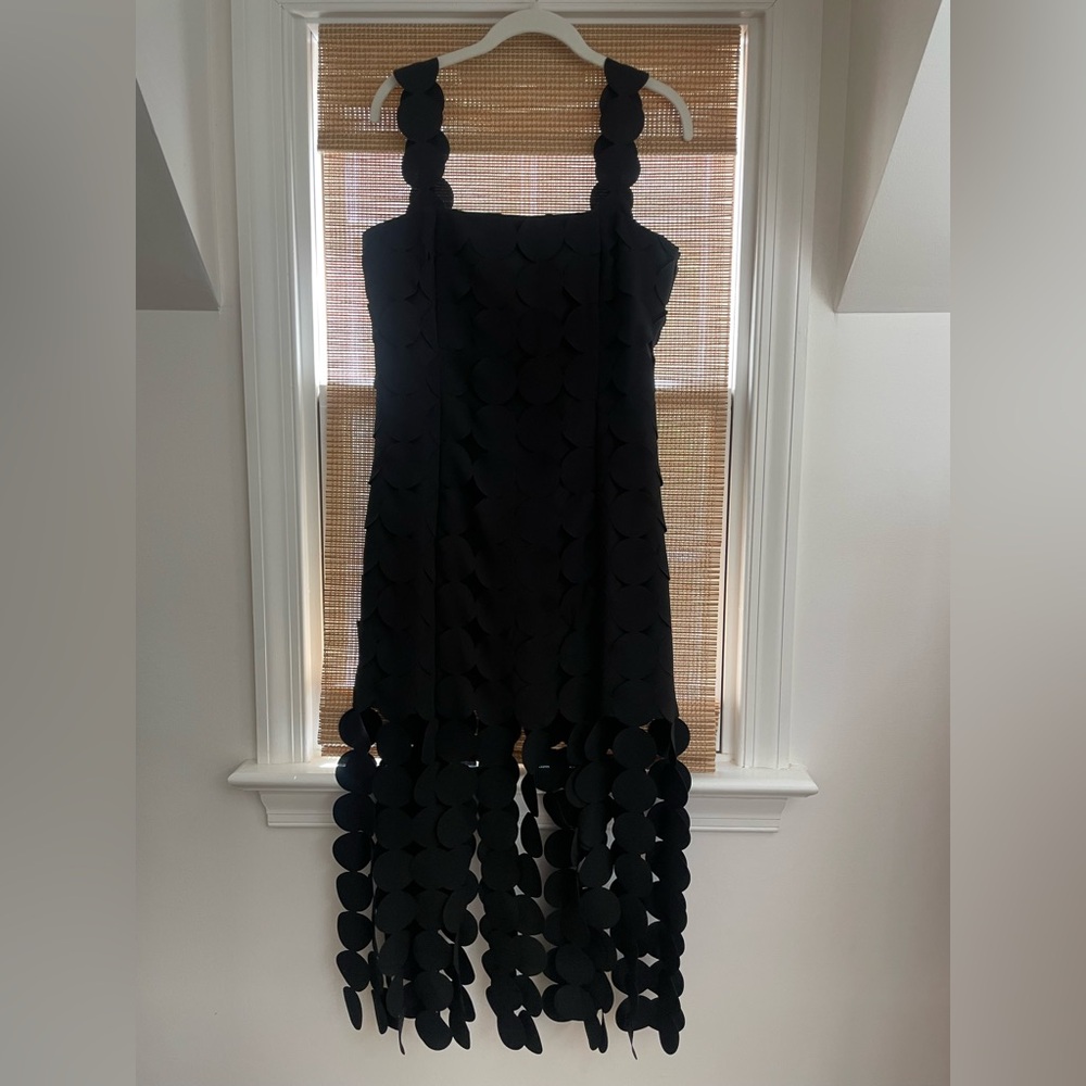 HYACINTH HOUSE Tuckernuck Black Multi Circle Mercedes Midi Dress Medium M - Picture 5 of 6